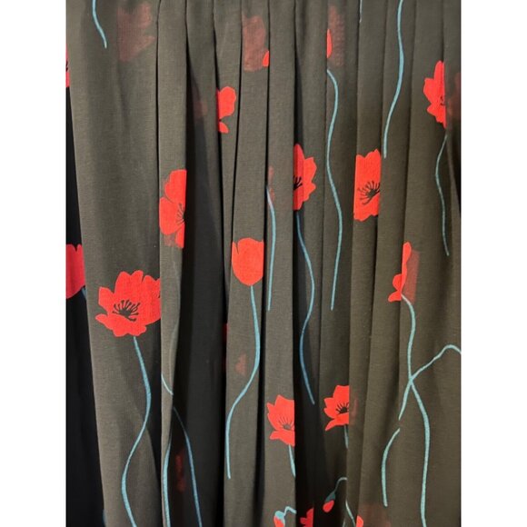 Anne Klein Black and Red Floral Dress - Picture 4 of 11